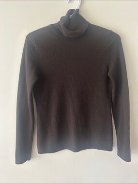 Lord & Taylor Cashmere Brown Turtleneck Sweater